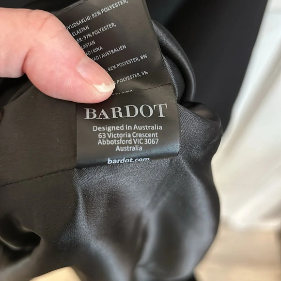 Bardot Women’s (S) Aveline Black One Shoulder Midi Cut Out Fitted Cocktail Dress - Picture 8 of 9